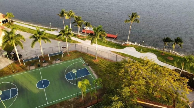 3924 SW 189th Ave, Miramar, FL 33029 - view of sport court with fence, a water view, and community basketball court