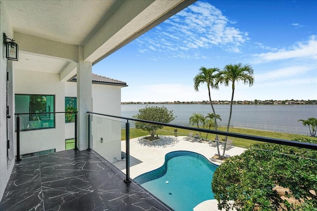 3924 SW 189th Ave, Miramar, FL 33029 - balcony featuring a water view and view of pool area