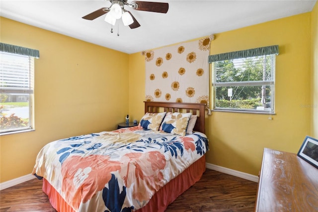 3118 Walnut St, Winter Haven, FL 33881 - bedroom featuring wood finished floors and a ceiling fan