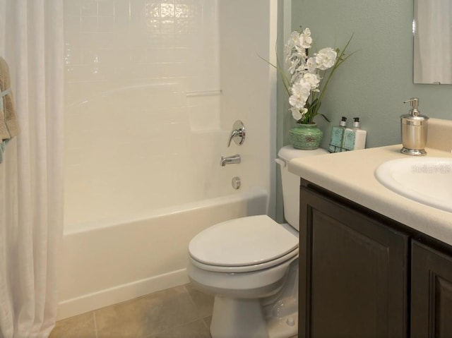 6 Fringetree Ct, Homosassa, FL 34446 - bathroom featuring tile patterned flooring, shower / bath combination with curtain, toilet, and vanity