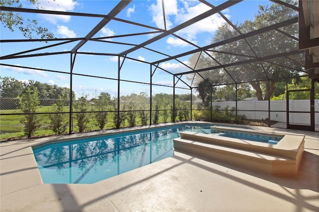 1254 Shelter Rock Rd, Orlando, FL 32835 - outdoor pool with an in-ground hot tub, a patio, and a lanai