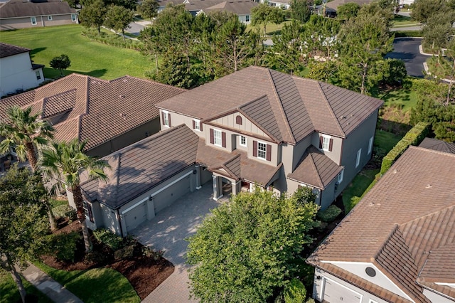 aerial view of residential area