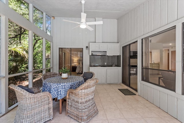 2652 Bent Hickory Cir, Longwood, FL 32779 - sunroom featuring ceiling fan and outdoor dining space
