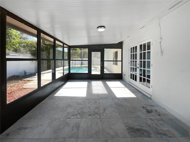 6623 Baybrooks Cir, Temple Terrace, FL 33617 - unfurnished sunroom with french doors and healthy amount of natural light