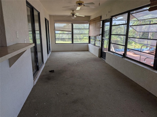 155 Summerset Dr, Punta Gorda, FL 33982 - unfurnished sunroom featuring a ceiling fan