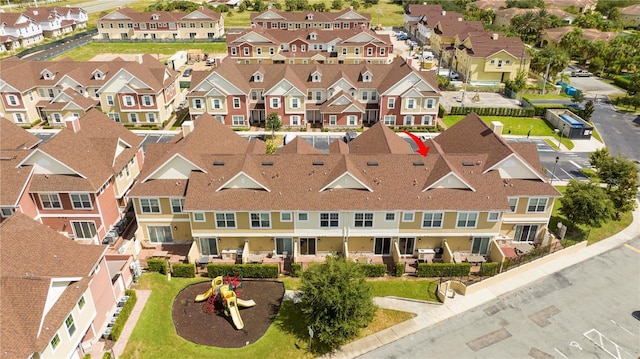 aerial view of residential area