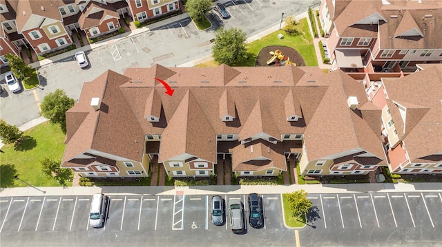 aerial perspective of suburban area