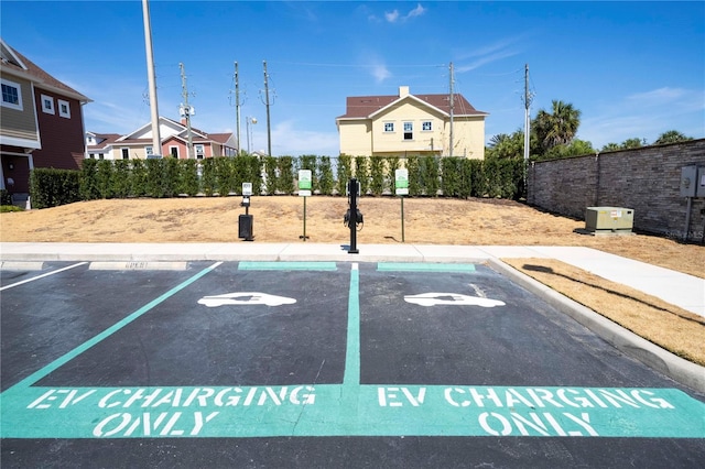 view of uncovered parking lot