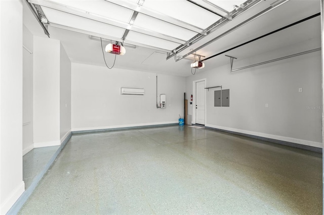 1741 Palmer Ave, Winter Park, FL 32789 - garage with a garage door opener, baseboards, and electric panel