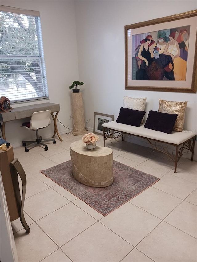 10642 Cloudview Dr, Orlando, FL 32825 - living area with tile patterned floors and an office area