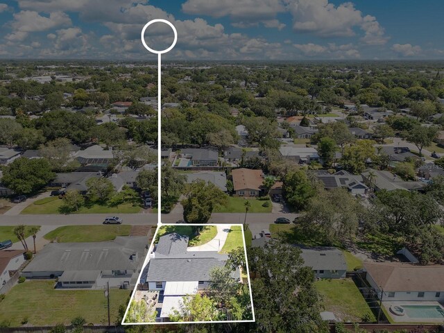 2460 Worthington Rd, Maitland, FL 32751 - aerial perspective of suburban area with property parcel outlined