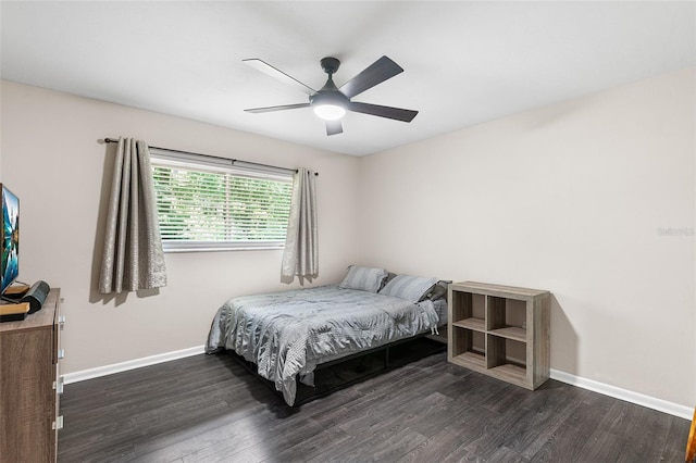 2922 SW 68th Ln, Gainesville, FL 32608 - bedroom with wood finished floors and ceiling fan