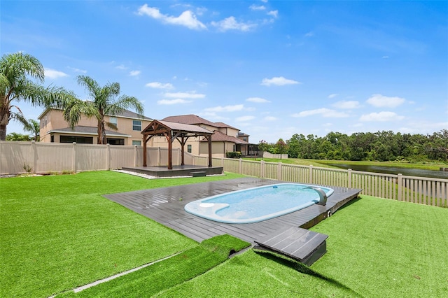 14095 Tropical Kingbird Way, Riverview, FL 33579 - view of swimming pool featuring a gazebo