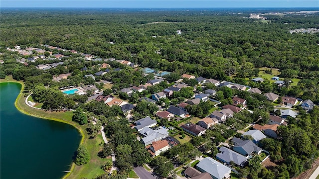 402 S Lake Victoria Cir, Deland, FL 32724 - aerial view of property and surrounding area featuring a forest, a nearby body of water, and nearby suburban area