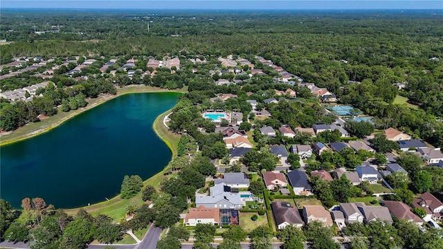 402 S Lake Victoria Cir, Deland, FL 32724 - aerial view of property's location featuring a heavily wooded area, a large body of water, and nearby suburban area