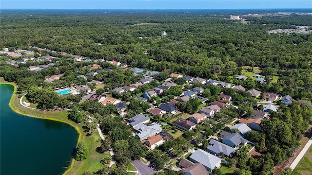 402 S Lake Victoria Cir, Deland, FL 32724 - aerial view of property's location with a heavily wooded area, a nearby body of water, and nearby suburban area