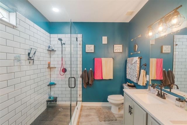 2619 Breezy Meadow Rd, Apopka, FL 32712 - full bath with a stall shower, toilet, and double vanity