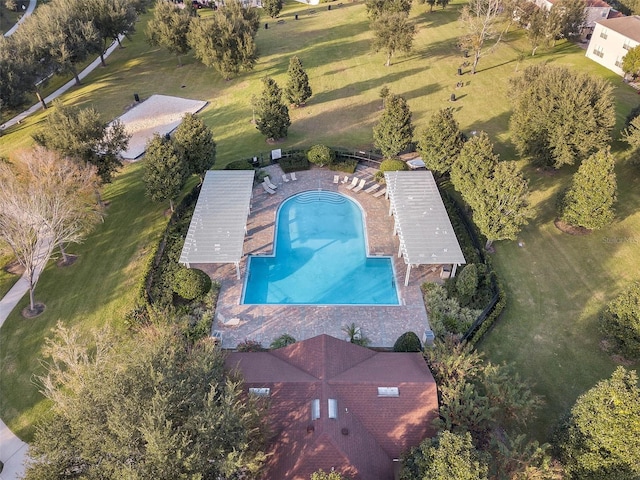2619 Breezy Meadow Rd, Apopka, FL 32712 - view from above of property featuring a pool