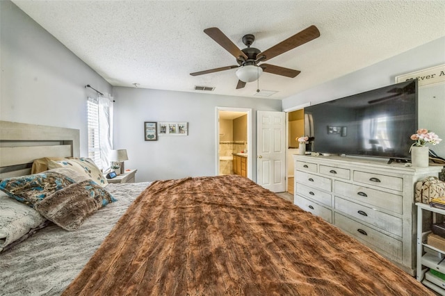 2354 Barons Ct, Tavares, FL 32778 - bedroom with a textured ceiling and ceiling fan
