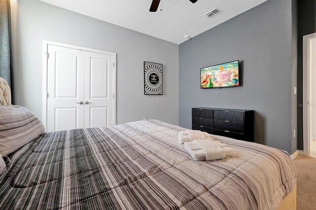 3860 Sonoma Blvd, Kissimmee, FL 34741 - bedroom featuring carpet flooring, a closet, a ceiling fan, and baseboards