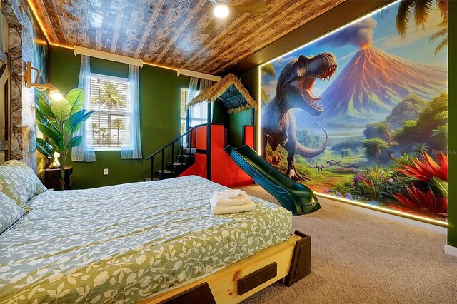 3860 Sonoma Blvd, Kissimmee, FL 34741 - bedroom featuring carpet and wooden ceiling