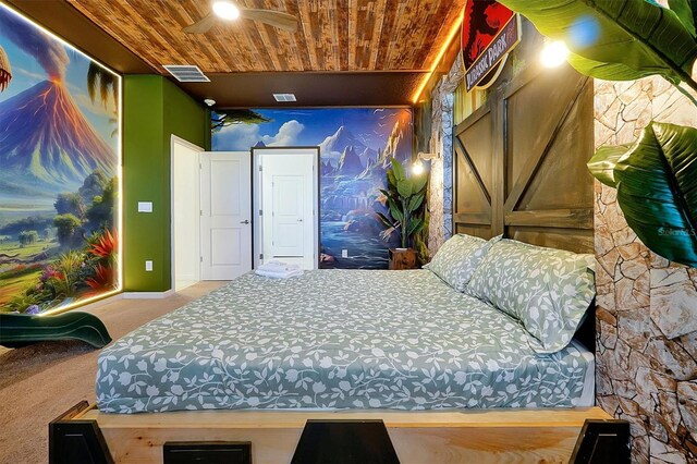 3860 Sonoma Blvd, Kissimmee, FL 34741 - carpeted bedroom featuring wood ceiling