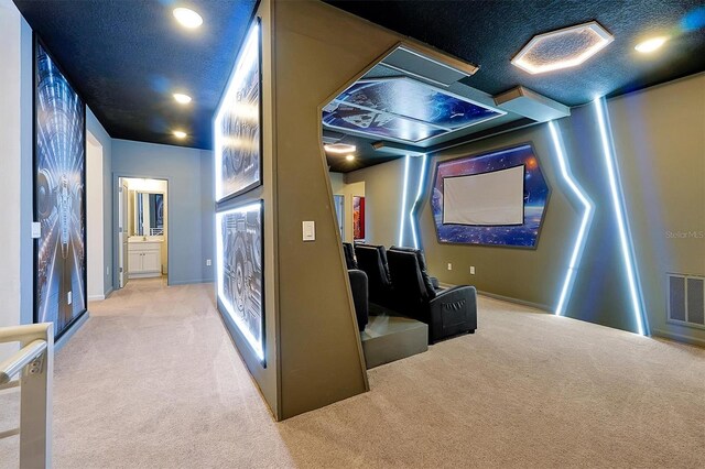3860 Sonoma Blvd, Kissimmee, FL 34741 - cinema room featuring carpet flooring, baseboards, and recessed lighting