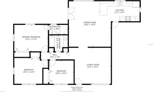 1119 Edith Dr, Daytona Beach, FL 32117 - view of floor plan / room layout