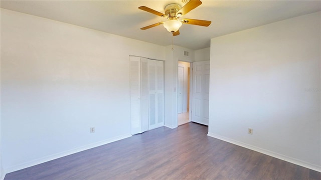 1119 Edith Dr, Daytona Beach, FL 32117 - empty room featuring dark wood finished floors and a ceiling fan