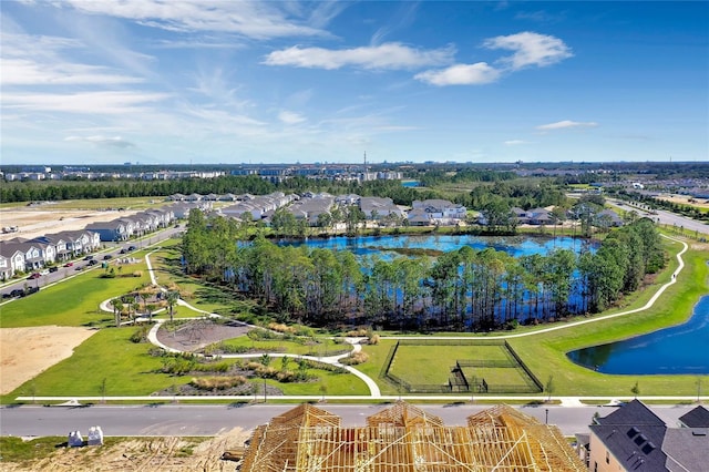 13081 Sunrise Harvest Dr, Winter Garden, FL 34787 - aerial perspective of suburban area with a large body of water