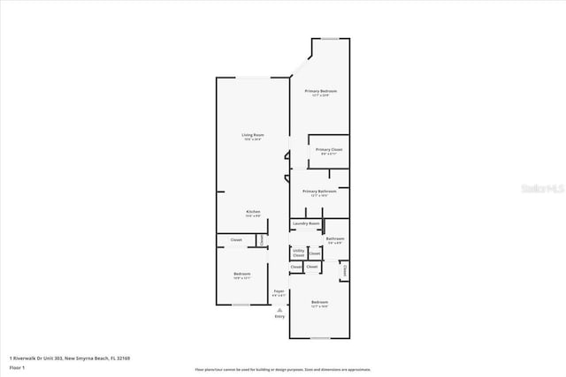1 Riverwalk Dr Unit 303, New Smyrna Beach, FL 32169 - room layout