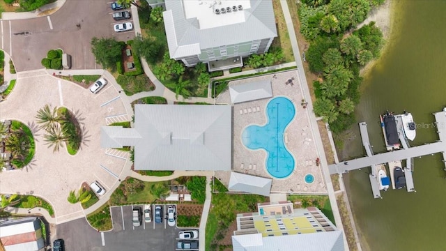 1 Riverwalk Dr Unit 303, New Smyrna Beach, FL 32169 - drone / aerial view of a pool area
