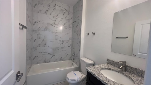 3315 W Montgomery Ln, Citrus Springs, FL 34433 - bathroom with toilet, vanity, and shower / washtub combination