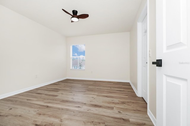 309 Black Springs Ln, Winter Garden, FL 34787 - spare room featuring light wood-style floors, a ceiling fan, and baseboards