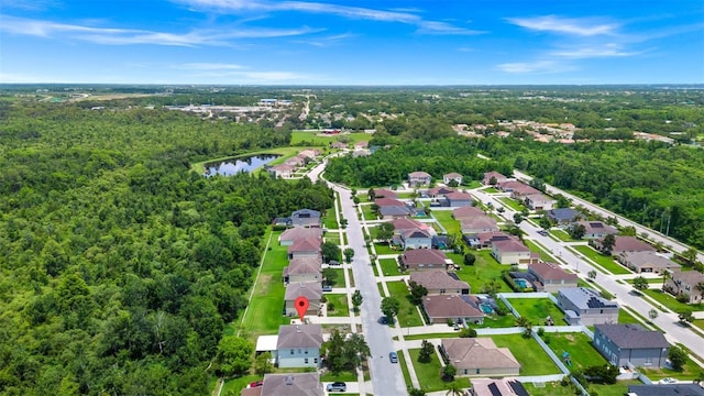 309 Black Springs Ln, Winter Garden, FL 34787 - aerial perspective of suburban area with a nearby body of water and a forest