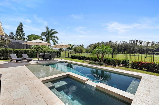 8312 Prestbury Dr, Orlando, FL 32832 - view of pool with a pool with connected hot tub and a patio area