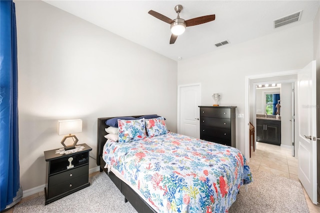 2156 Antilles Club Dr, Kissimmee, FL 34747 - bedroom featuring baseboards, ceiling fan, and light tile patterned floors