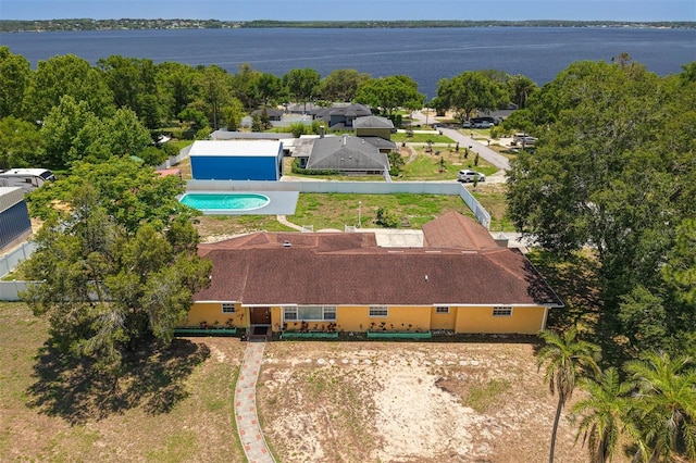 181 W Minnehaha Ave, Clermont, FL 34711 - view from above of property with a pool and a nearby body of water