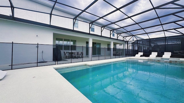 3880 Sonoma Blvd, Kissimmee, FL 34741 - view of swimming pool with a patio, a pool with connected hot tub, and a lanai