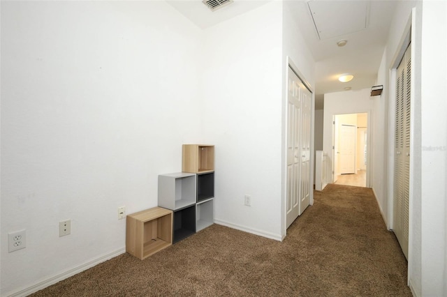 2493 Lancien Ct Unit 5, Orlando, FL 32826 - corridor with carpet flooring and attic access