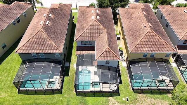 aerial view of residential area