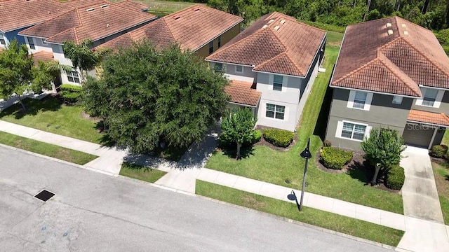 aerial perspective of suburban area