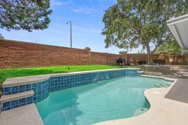 714 Home Grove Dr, Winter Garden, FL 34787 - view of swimming pool featuring a fenced backyard and grilling area