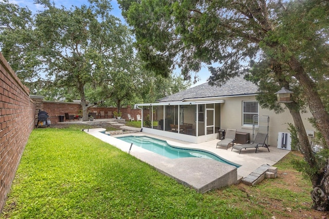 714 Home Grove Dr, Winter Garden, FL 34787 - view of pool featuring a sunroom and a patio