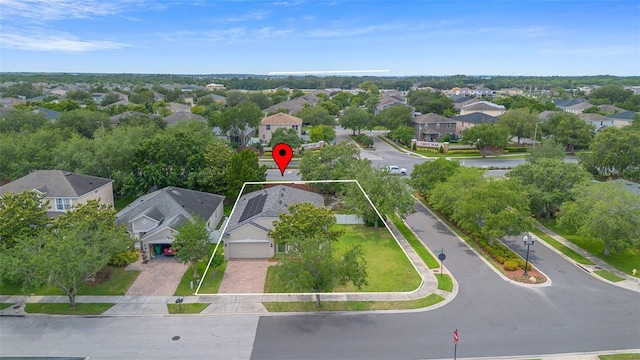 714 Home Grove Dr, Winter Garden, FL 34787 - aerial view of residential area featuring property boundaries highlighted