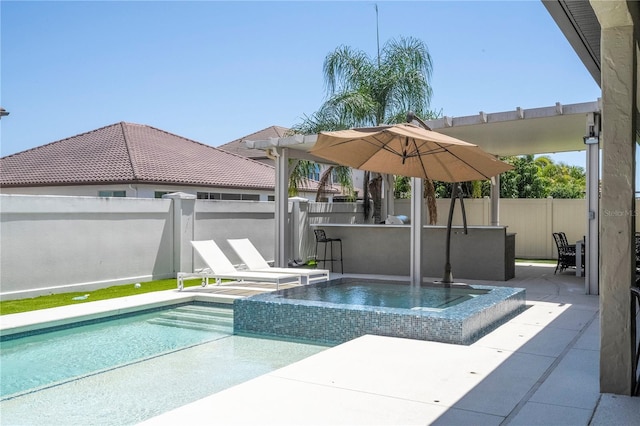 8419 Pippen Dr, Orlando, FL 32836 - view of pool with a patio and a pool with connected hot tub