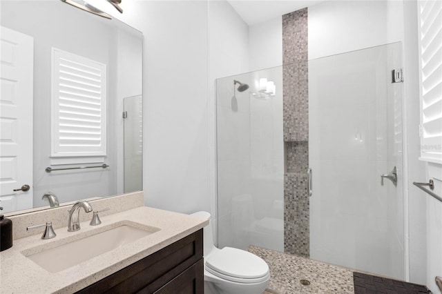 15947 Vetta Dr, Bella Collina, FL 34756 - full bath featuring a stall shower, toilet, and vanity