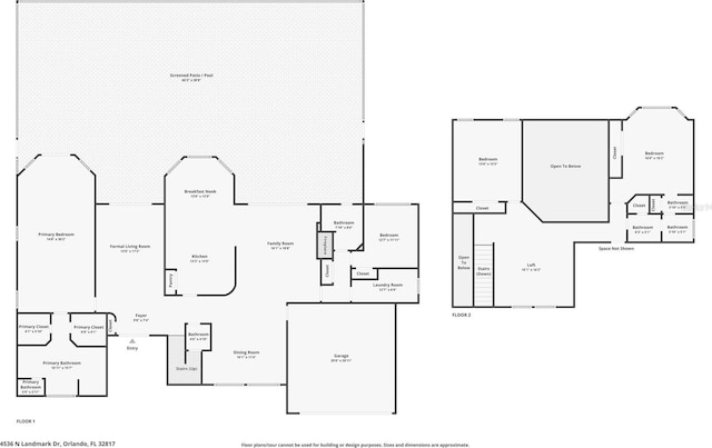 4536 N Landmark Dr, Orlando, FL 32817 - view of home floor plan