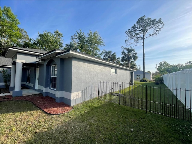 view of home's exterior featuring stucco siding