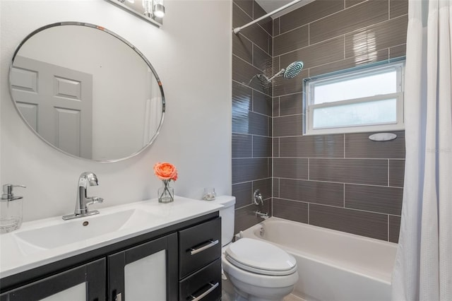 920 Cool Springs Cir, Ocoee, FL 34761 - full bathroom featuring shower / bathtub combination with curtain, vanity, and toilet
